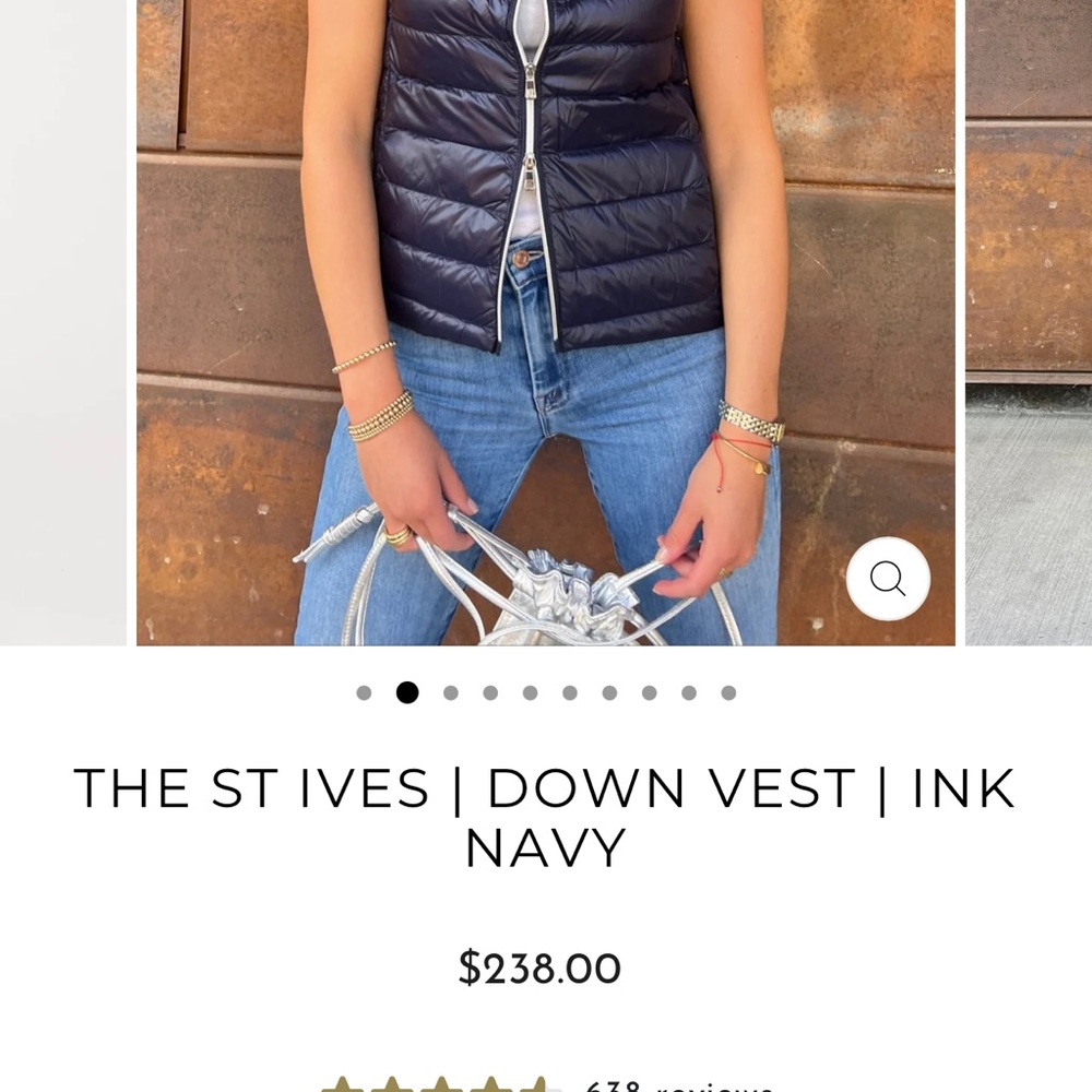 Cotes of London St Ives Vest Navy Down